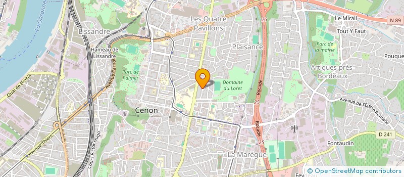 localisation de l'entreprise CARRE DEKO à CENON