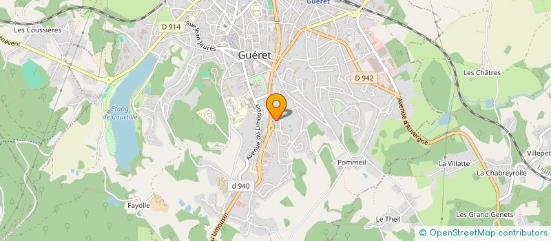 localisation de l'entreprise CARRE DES ENTREPRISES 23 à GUERET