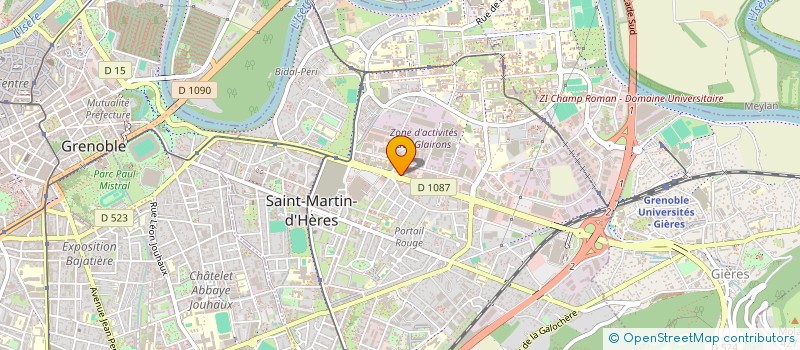 localisation de l'entreprise CARRE JAUNE à SAINT-MARTIN-D'HERES