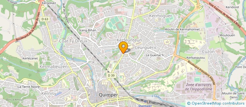 localisation de l'entreprise CARRE-LE DU à QUIMPER