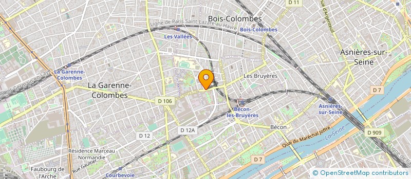 localisation de l'entreprise CARRE MONCEAU à BOIS-COLOMBES