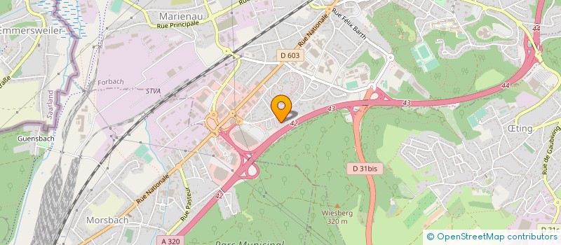 localisation de l'entreprise CARRE PLATRE  FORBACH