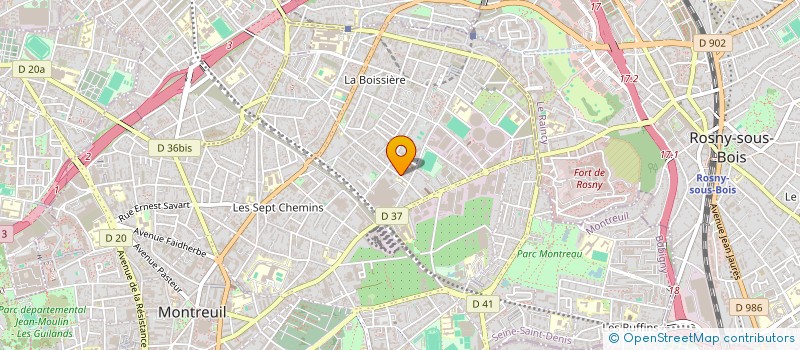 localisation de l'entreprise CARRE SERVICE+ à MONTREUIL