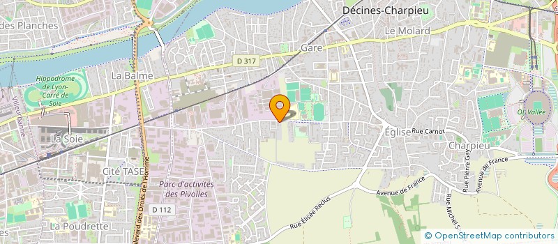localisation de l'entreprise CARRE SUCHET FILMS  DECINES-CHARPIEU