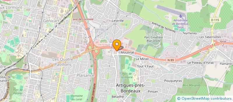 localisation de l'entreprise CARRE VERT à ARTIGUES-PRES-BORDEAUX