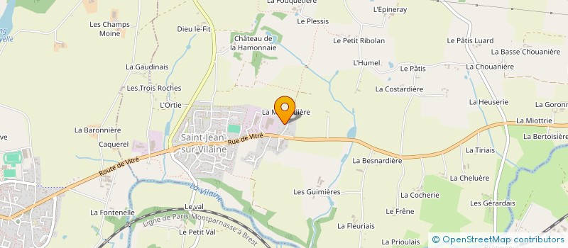 localisation de l'entreprise CARREAU CHARPENTES à SAINT-JEAN-SUR-VILAINE