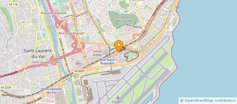 localisation de l'entreprise CARREAUX ET MATIERES à NICE