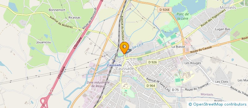 localisation de l'entreprise CARREAUX FLAMME  CAUSSADE