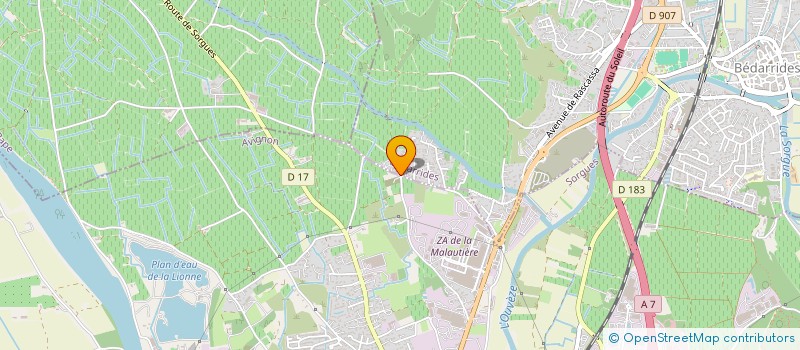 localisation de l'entreprise CARREDAMS 2  BEDARRIDES