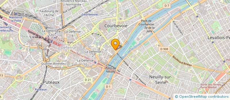 localisation de l'entreprise CARREFOUR C ET A à COURBEVOIE