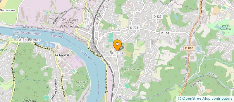 localisation de l'entreprise CARREFOUR D'ANIMATION ET D'EXPRESSION MUSICALES 'LA CALE A MUSIQUE'  BOUCAU