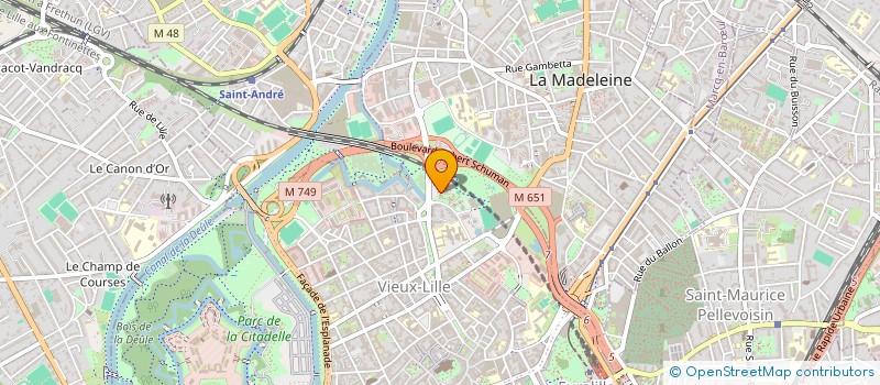 localisation de l'entreprise CARREFOUR DE L'AMITIE à LILLE