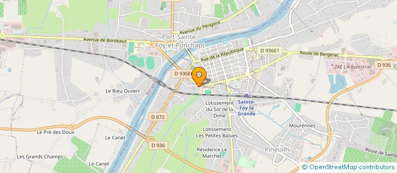 localisation de l'entreprise CARREFOUR DES AFFAIRES  PINEUILH