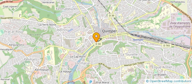 localisation de l'entreprise CARREIDAS à QUIMPER