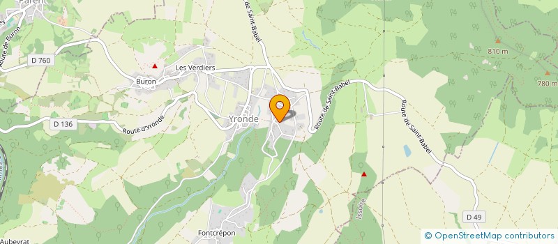 localisation de l'entreprise CARRELAGE DECO  YRONDE-ET-BURON