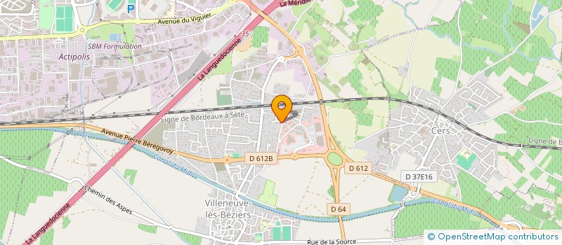localisation de l'entreprise CARRELAGE DU LITTORAL à VILLENEUVE-LES-BEZIERS