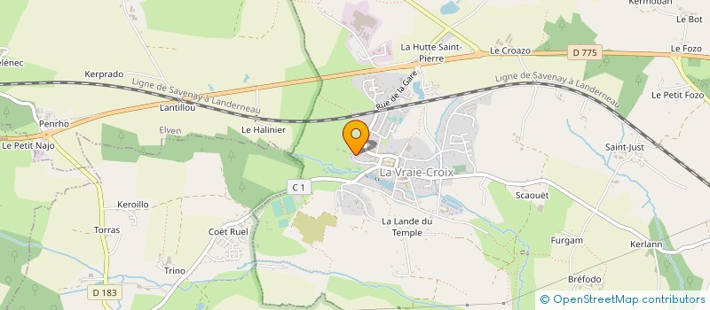 localisation de l'entreprise CARRELAGE GUEGUEN à LA VRAIE-CROIX