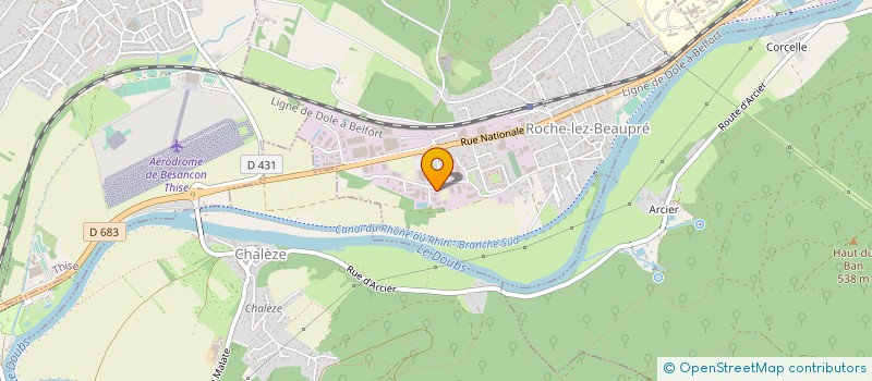 localisation de l'entreprise CARRELAGE PARQUET ROCHOIS à ROCHE-LEZ-BEAUPRE