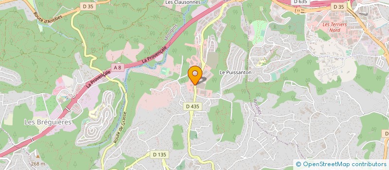 localisation de l'entreprise CARRELAGES BATIMENT LITTORAL à VALLAURIS