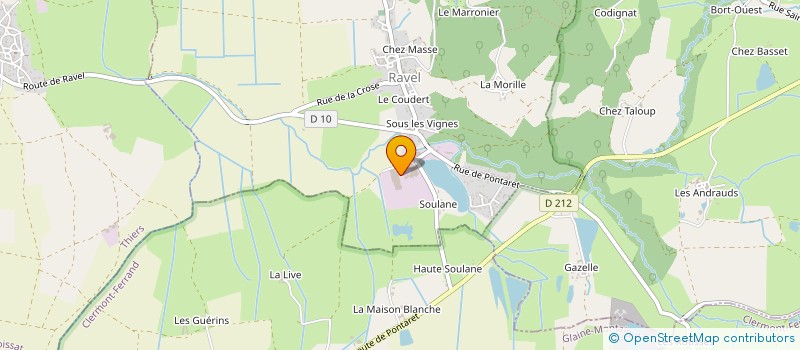 localisation de l'entreprise CARRELAGES CERAMIQUES AUVERGNE à RAVEL