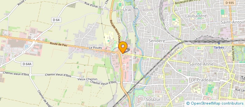 localisation de l'entreprise CARRELAGES REVETEMENTS MATERIAUX PYRENEE à TARBES