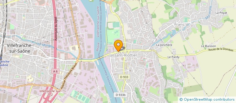 localisation de l'entreprise CARRELAGES V.B. à JASSANS-RIOTTIER