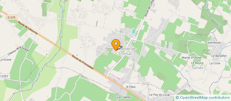 localisation de l'entreprise CARREMENT BLEU  LA LANDE-DE-FRONSAC