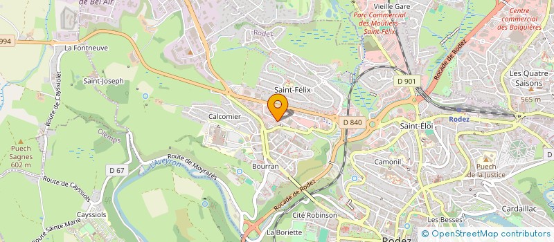 localisation de l'entreprise CARRERE LA GINESTE  RODEZ