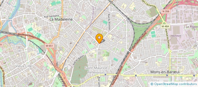 localisation de l'entreprise CARRES BLANCS à LA MADELEINE