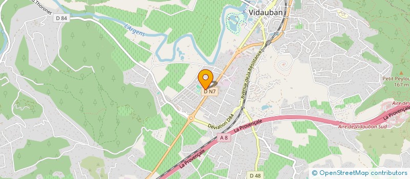 localisation de l'entreprise CARRETTE  VIDAUBAN