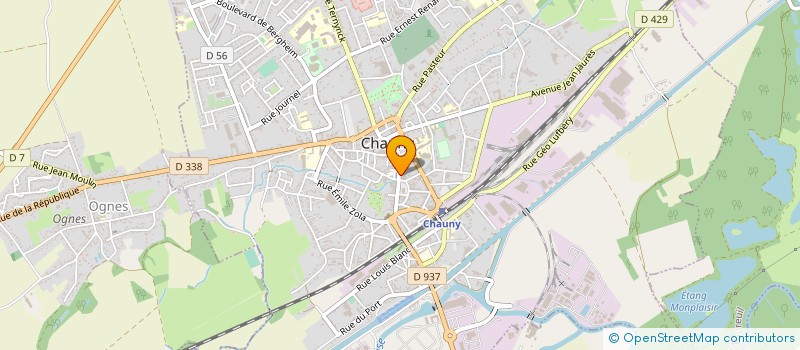 localisation de l'entreprise CARREZ IMMOBILIER PICARDIE à CHAUNY
