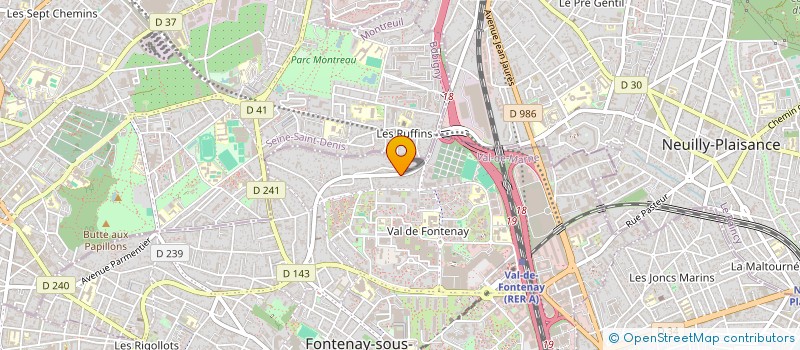 localisation de l'entreprise CARREZ IMMOBILIER VAL DE MARNE  FONTENAY-SOUS-BOIS