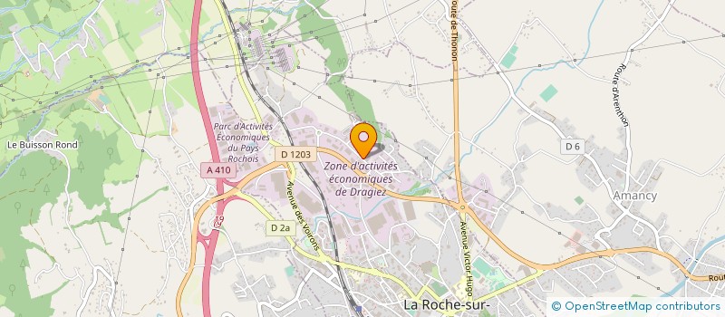 localisation de l'entreprise CARRIER - GEOMETRES EXPERTS à LA ROCHE-SUR-FORON