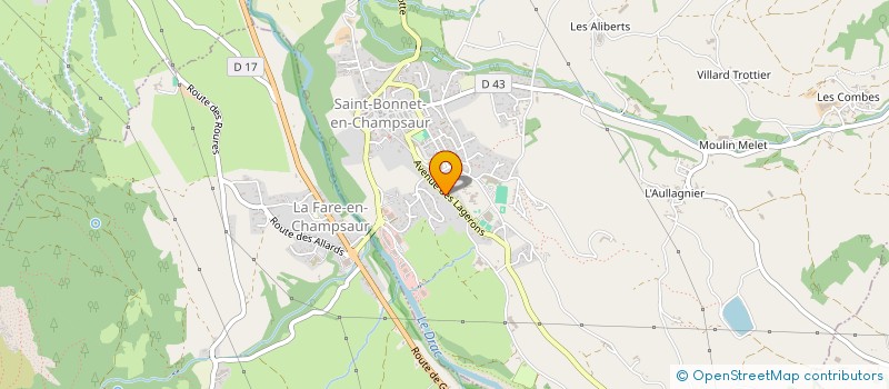 localisation de l'entreprise CARRIERE CHAMPSAUR GRANULATS à SAINT-BONNET-EN-CHAMPSAUR