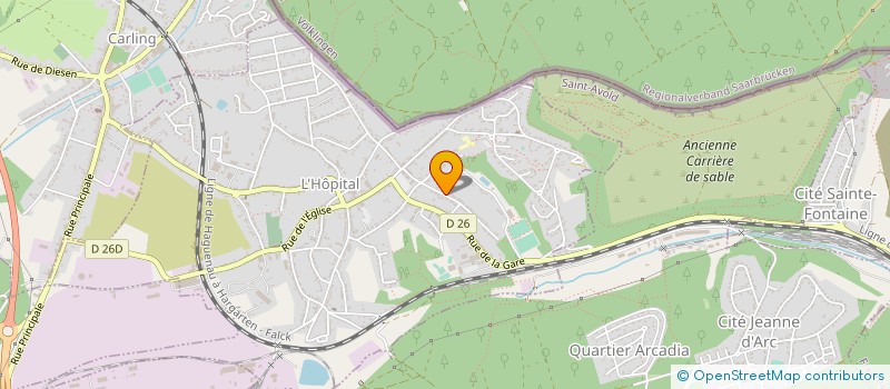 localisation de l'entreprise CARRIERE DE FAREBERSVILLER  L'HOPITAL