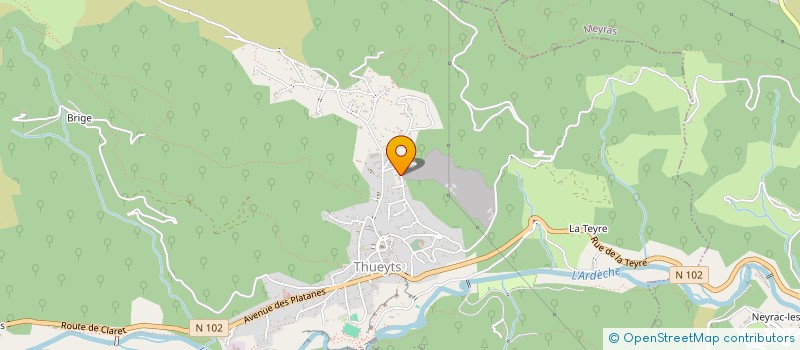 localisation de l'entreprise CARRIERES ARDECHOISES DE POUZZOLANE à THUEYTS