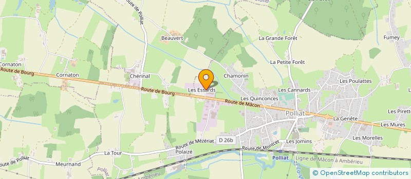 localisation de l'entreprise CARRIERES D'ANNOISIN à POLLIAT