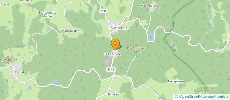 localisation de l'entreprise CARRIERES DE FRANCE à SOUBREBOST