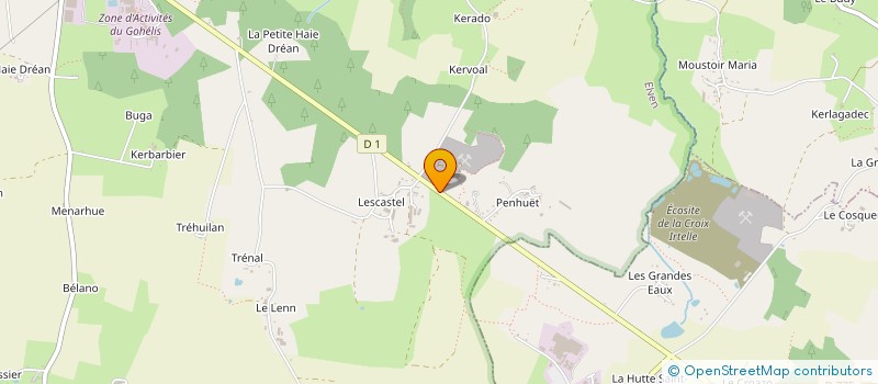 localisation de l'entreprise CARRIERES DE LESCASTEL CONAN & FILS  ELVEN