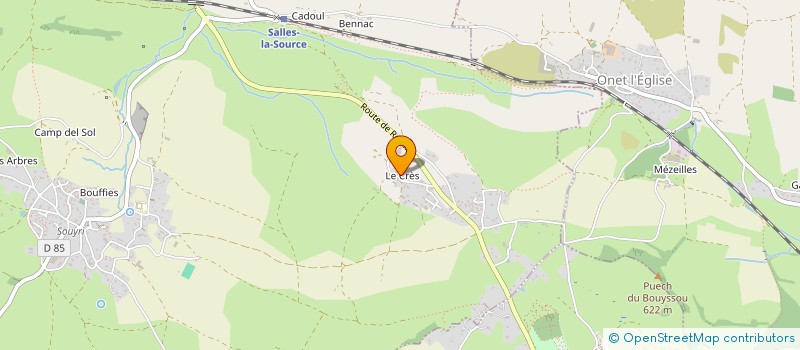 localisation de l'entreprise CARRIERES DE NUITS à SALLES-LA-SOURCE