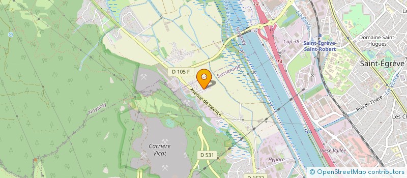 localisation de l'entreprise CARRIERES ET CHAUX BALTHAZARD ET COTTE  SASSENAGE