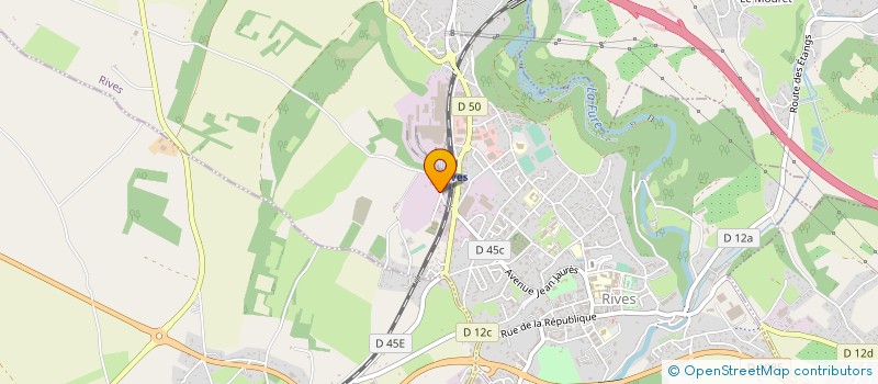 localisation de l'entreprise CARRIERES ET PREFABRICATION à RIVES