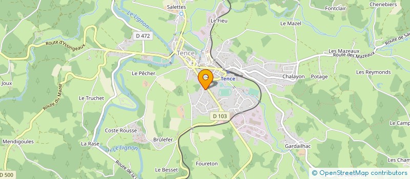 localisation de l'entreprise CARRIERES FAURIE à TENCE