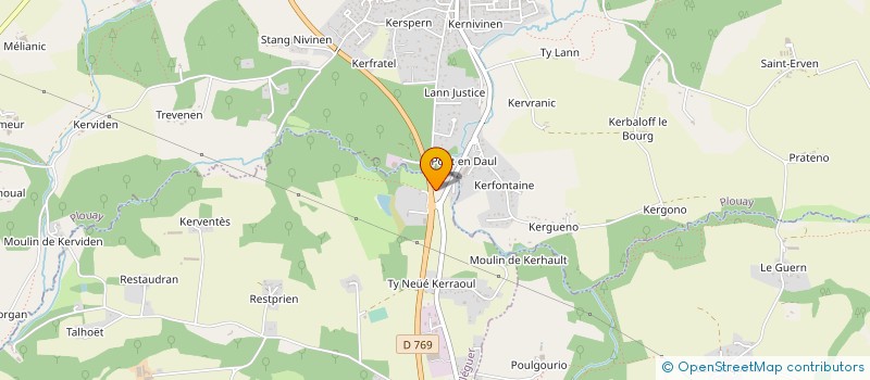 localisation de l'entreprise CARRIERES KERMANDU GENETAY CIE  CLEGUER