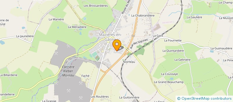 localisation de l'entreprise CARRIERES KLEBER MOREAU à MAZIERES-EN-GATINE