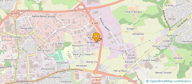 localisation de l'entreprise CARRIERES LAGADEC à BREST