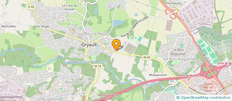 localisation de l'entreprise CARRIOLE 44 à ORVAULT