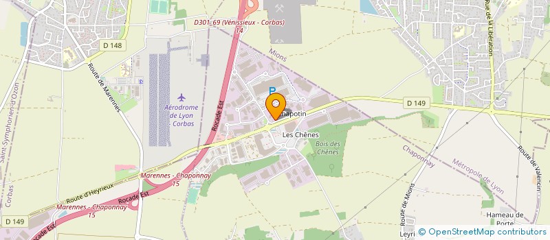 localisation de l'entreprise CARRION AXE BTP à CHAPONNAY