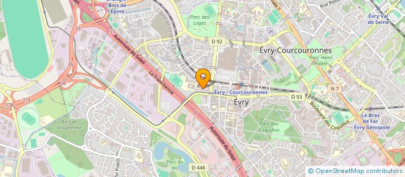 localisation de l'entreprise CARROBUD  EVRY-COURCOURONNES