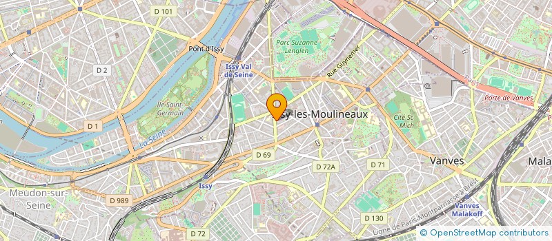 localisation de l'entreprise CARRON DESIGN à ISSY-LES-MOULINEAUX